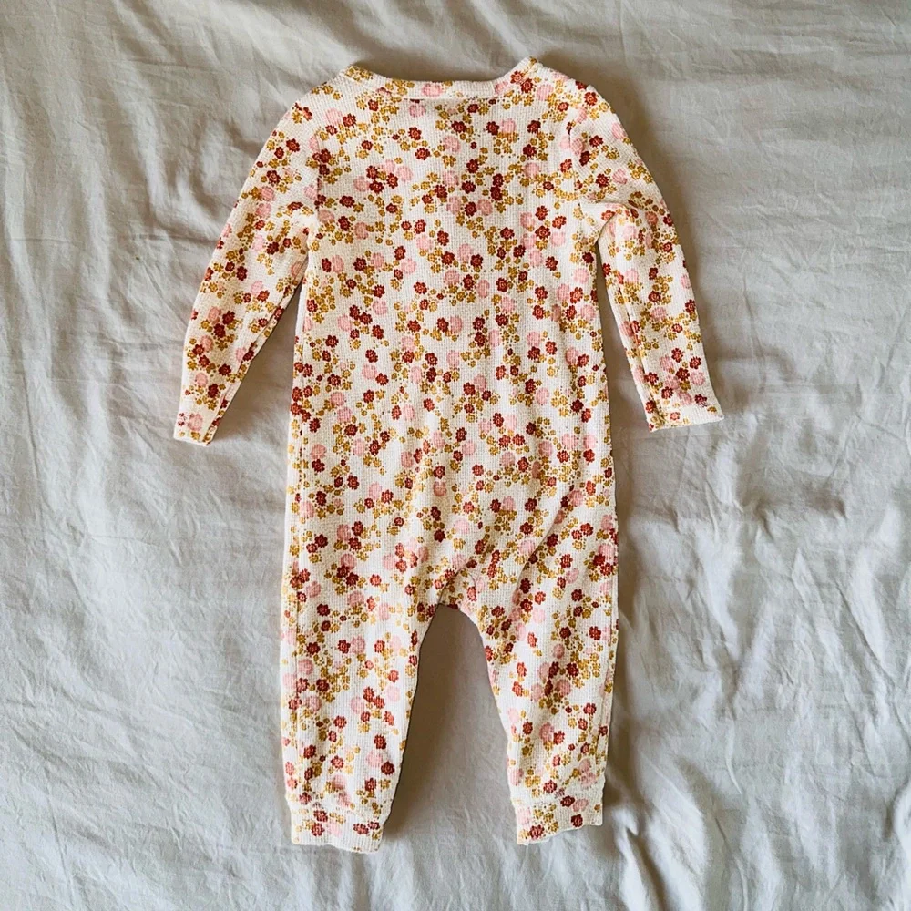 Floral Waffle Jumper 12-18m 18 Month Outfit baby girl bundle yellow